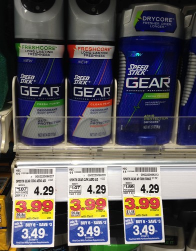 kroger coupon deals speed stick gear