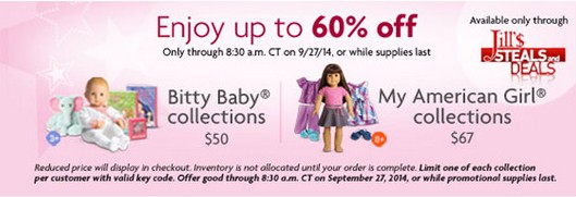 american girl doll coupon code november 2018