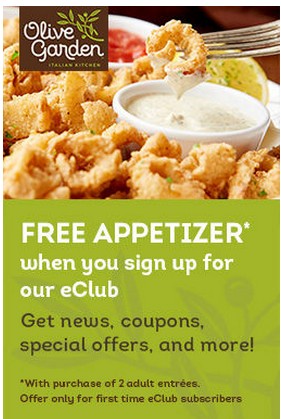 COUPONS FOR OLIVE GARDEN