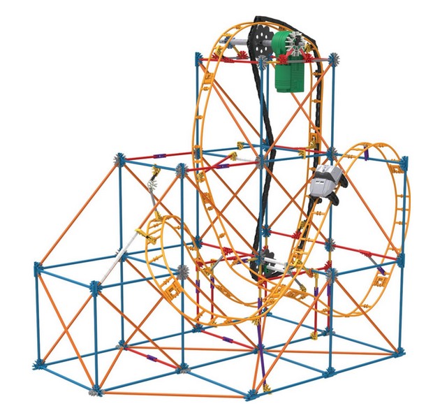 K'NEX Roller Coaster Building Set Raptor's Revenge Battery 617 Pcs Age 9 for sale online 