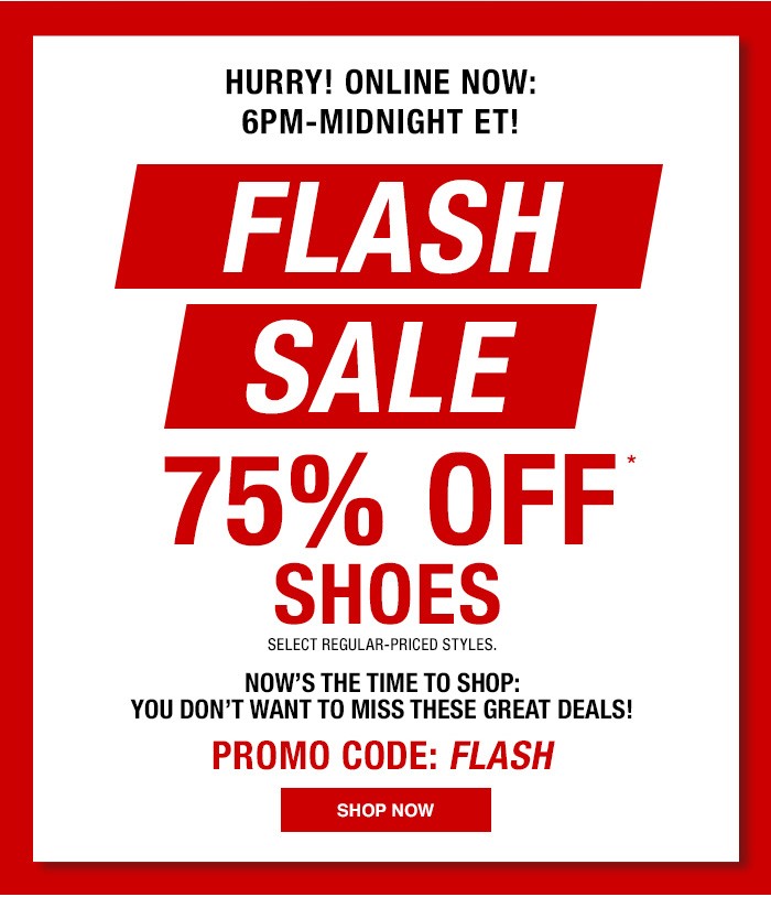 macy's flash sale on shoes