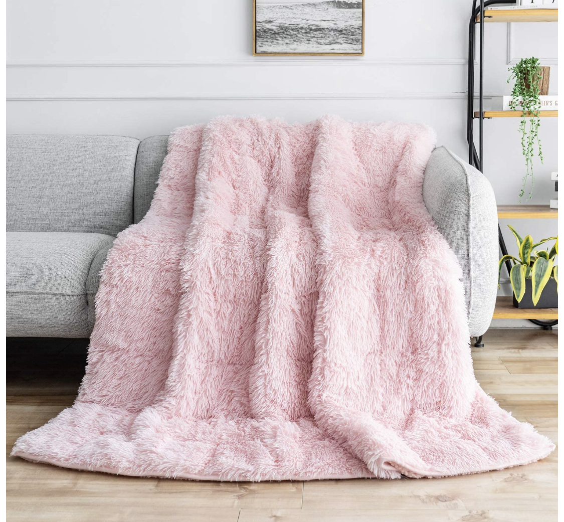 Faux Fur Weighted Blanket Queen at Helen Real blog